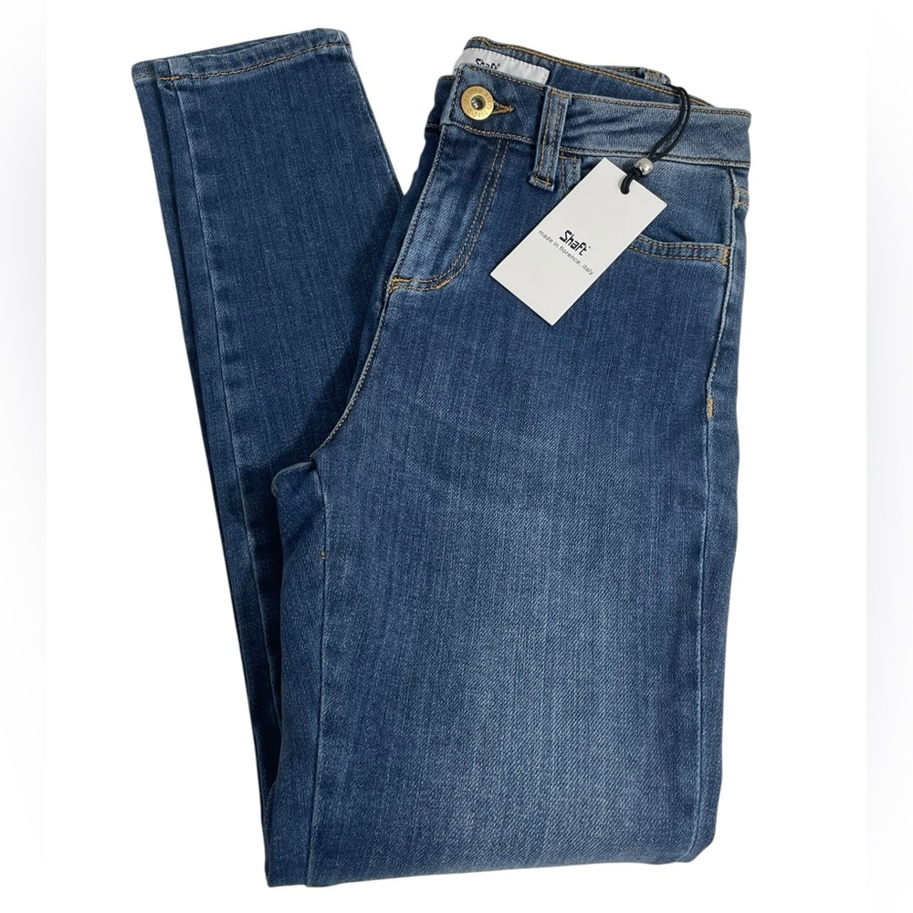 NWT‎ SHAFT Jeans Dolly Giza Denim Stretch Women's Italian 40 US 26 - Picture 6 of 13